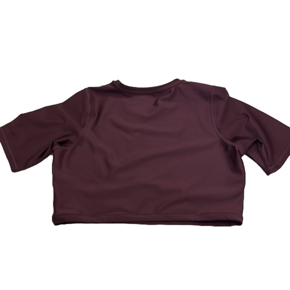 Good American Crop top “electric feel SS crop top” Bordeaux size “6” (=22/24) - Picture 3 of 11